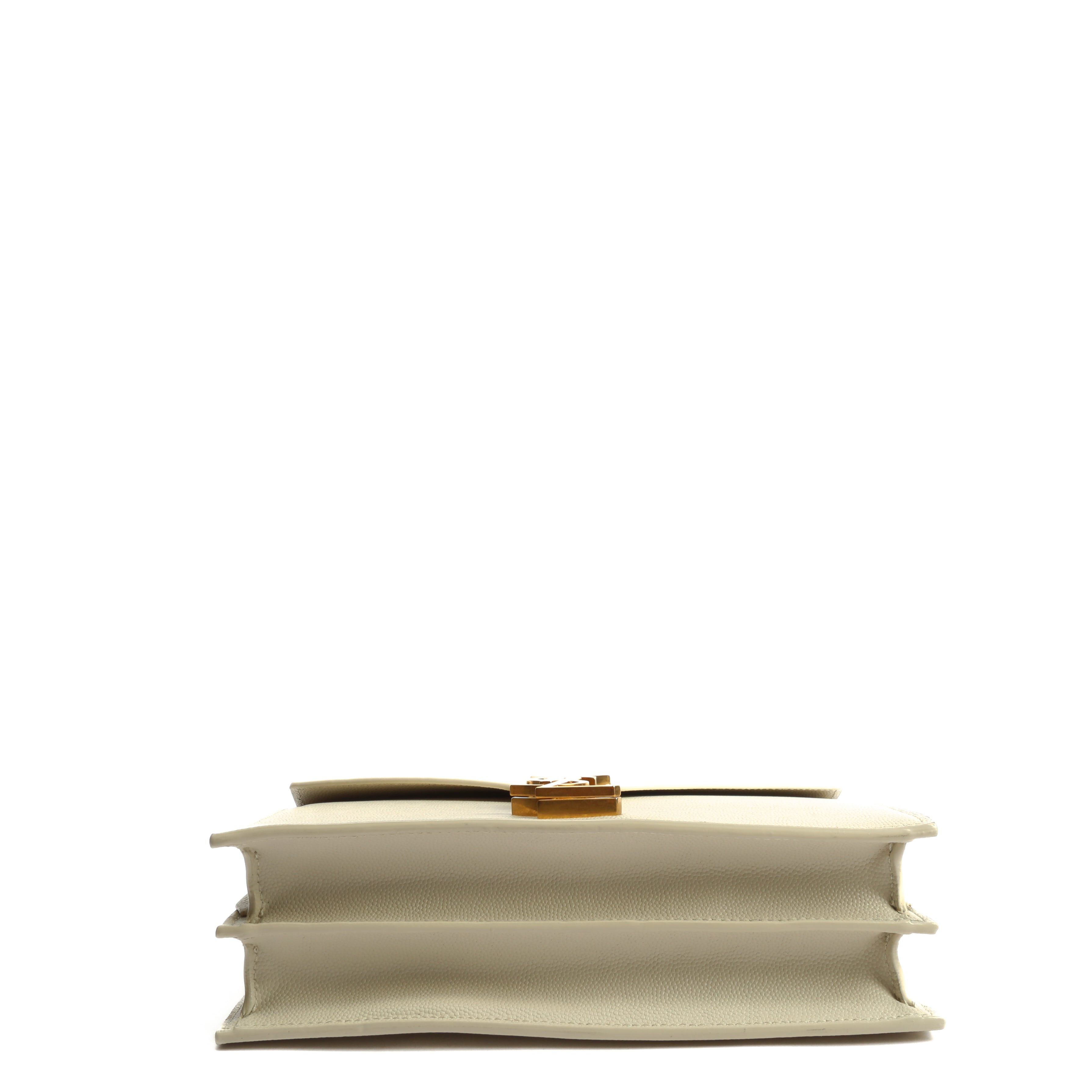 SAINT LAURENT Cassandra Medium Chain Bag- Blanc Vintage