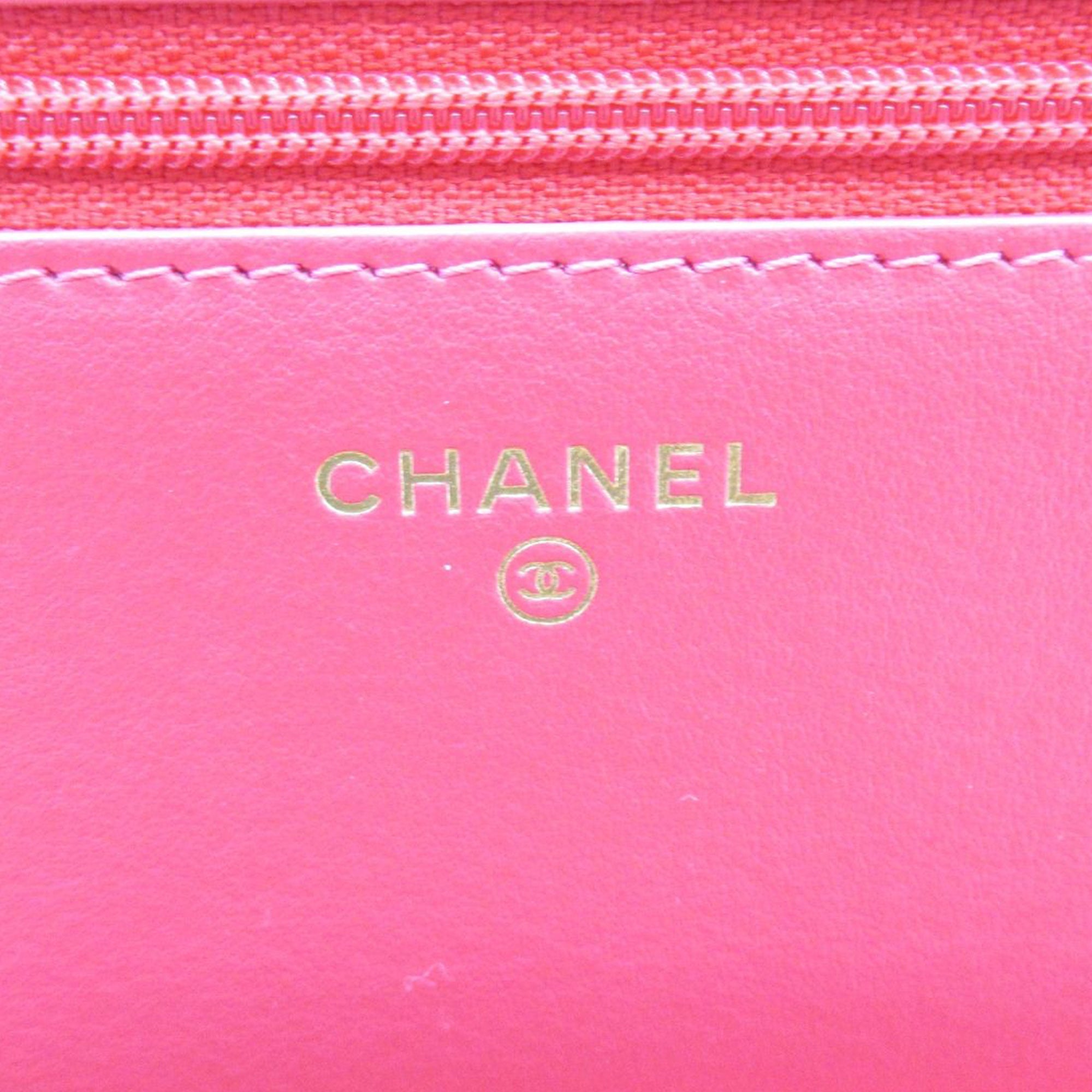 CHANEL Tweed Logo Wallet on Chain Crossbody Bag