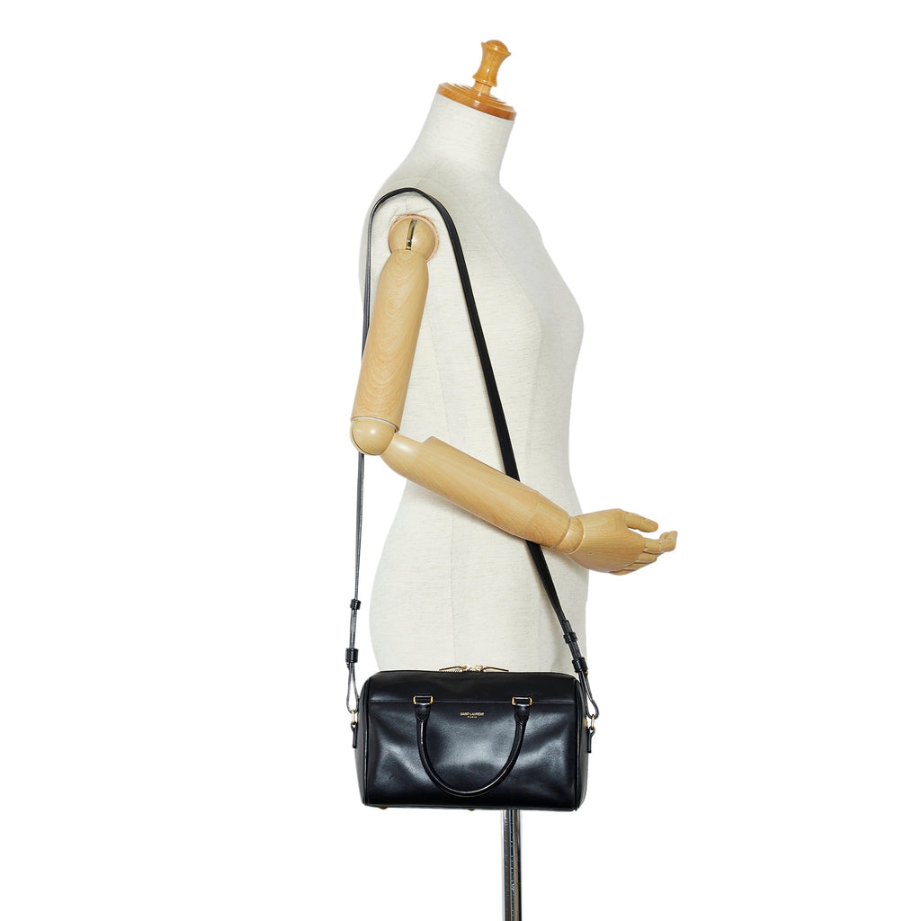 SAINT LAURENT Classic Baby Duffle Leather Satchel