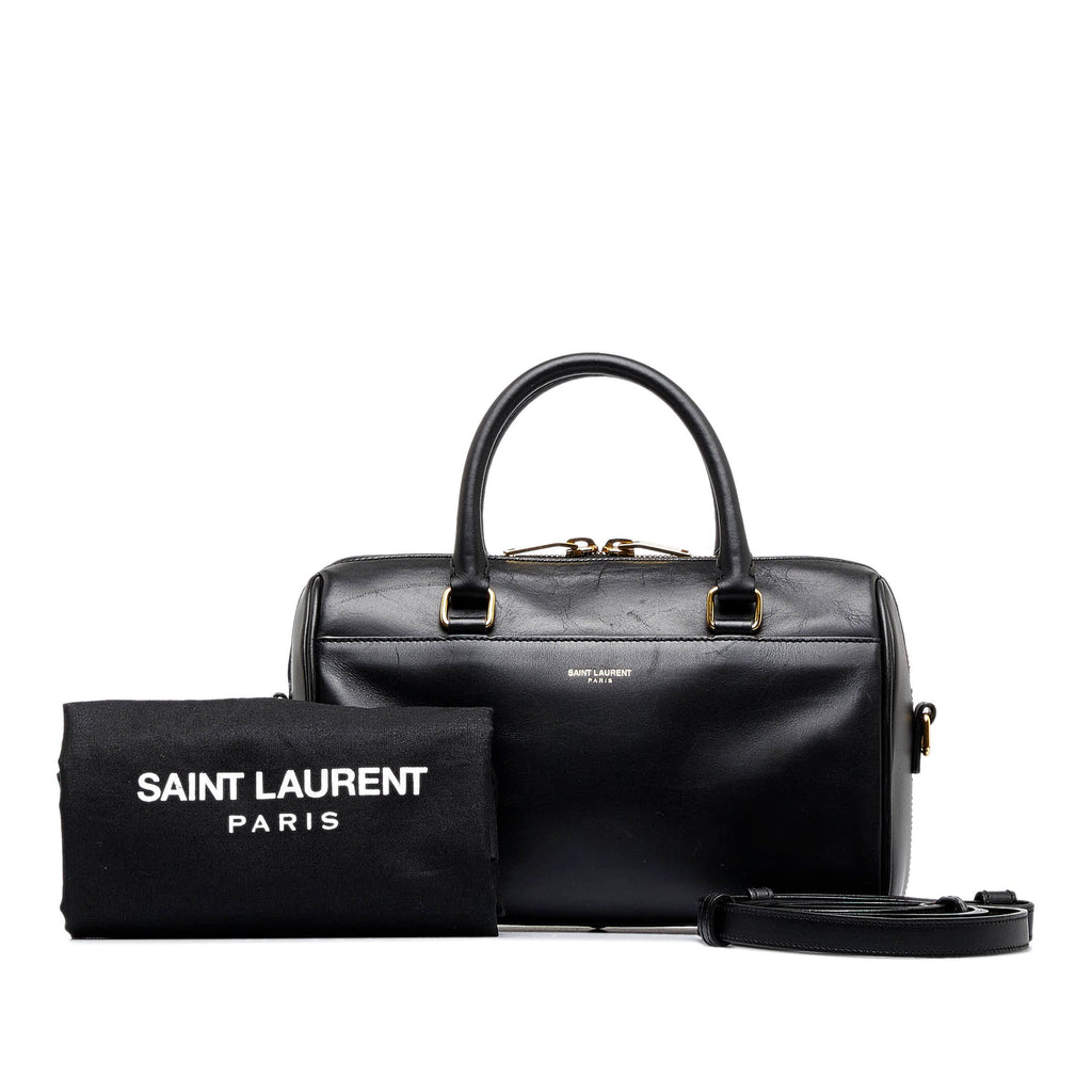 SAINT LAURENT Classic Baby Duffle Leather Satchel