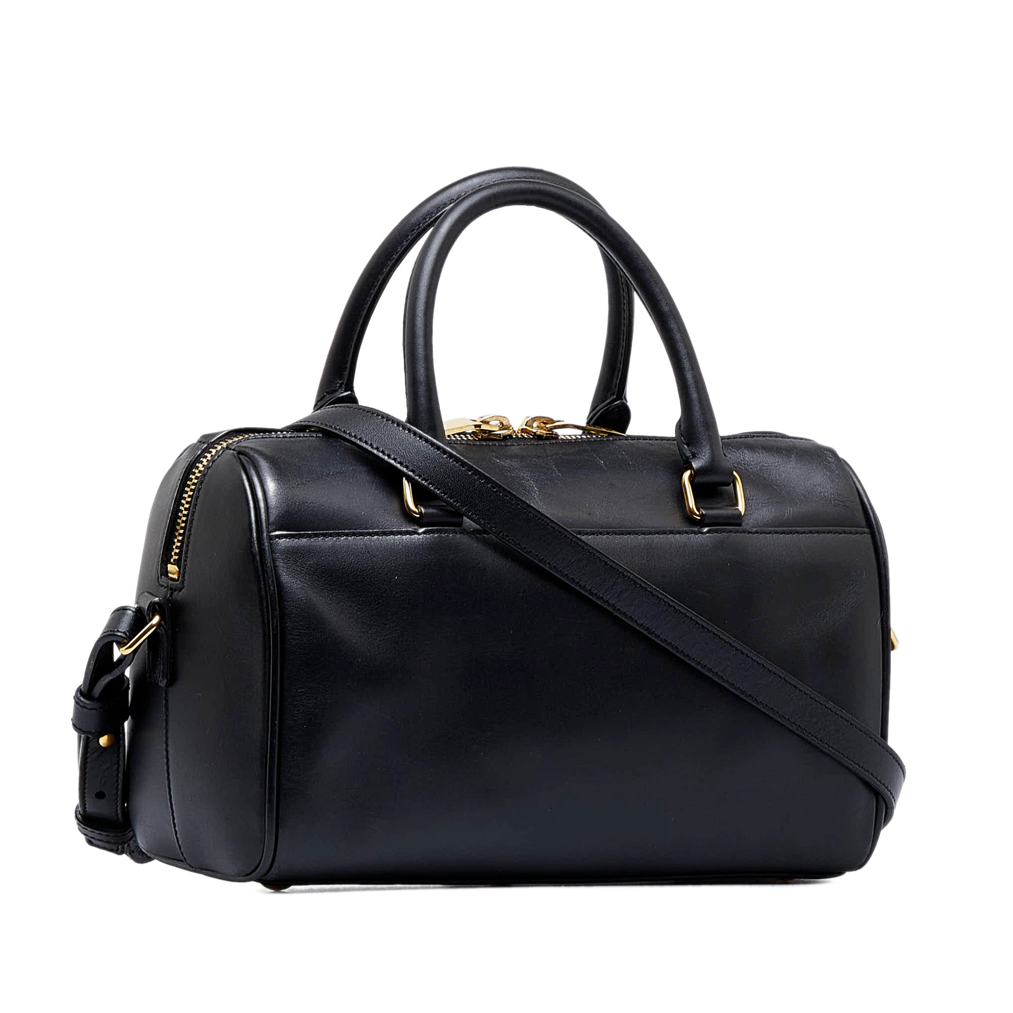 SAINT LAURENT Classic Baby Duffle Leather Satchel