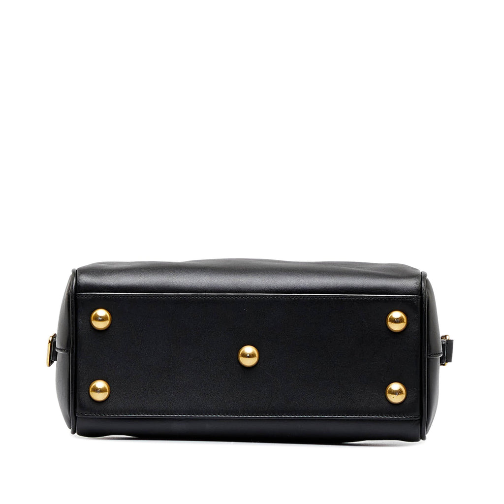 SAINT LAURENT Classic Baby Duffle Leather Satchel