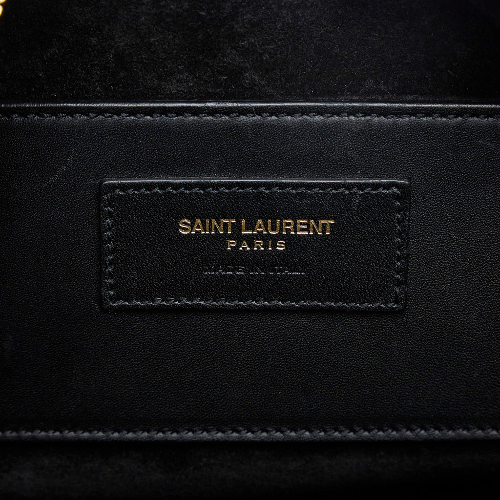 SAINT LAURENT Classic Baby Duffle Leather Satchel