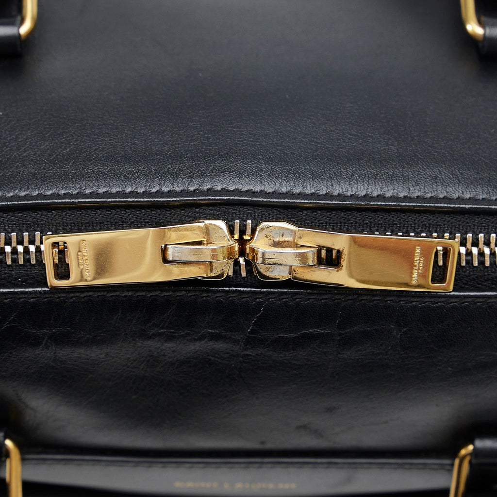 SAINT LAURENT Classic Baby Duffle Leather Satchel