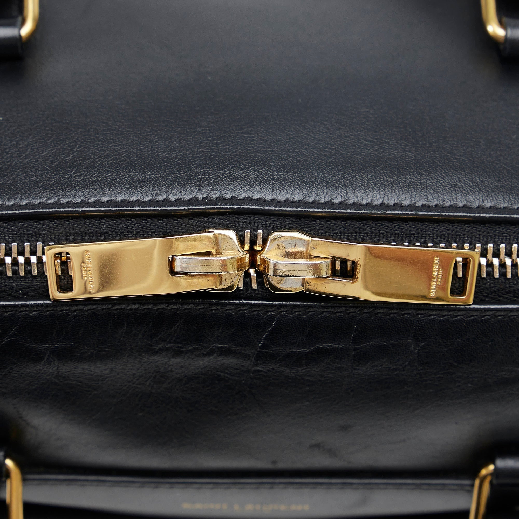 SAINT LAURENT Classic Baby Duffle Leather Satchel