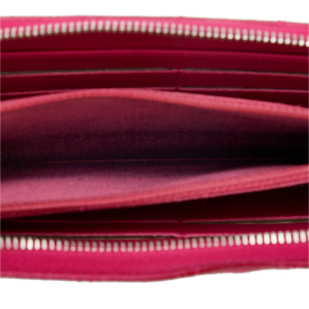 CHANEL CC Caviar Zip Around Wallet Long Wallets