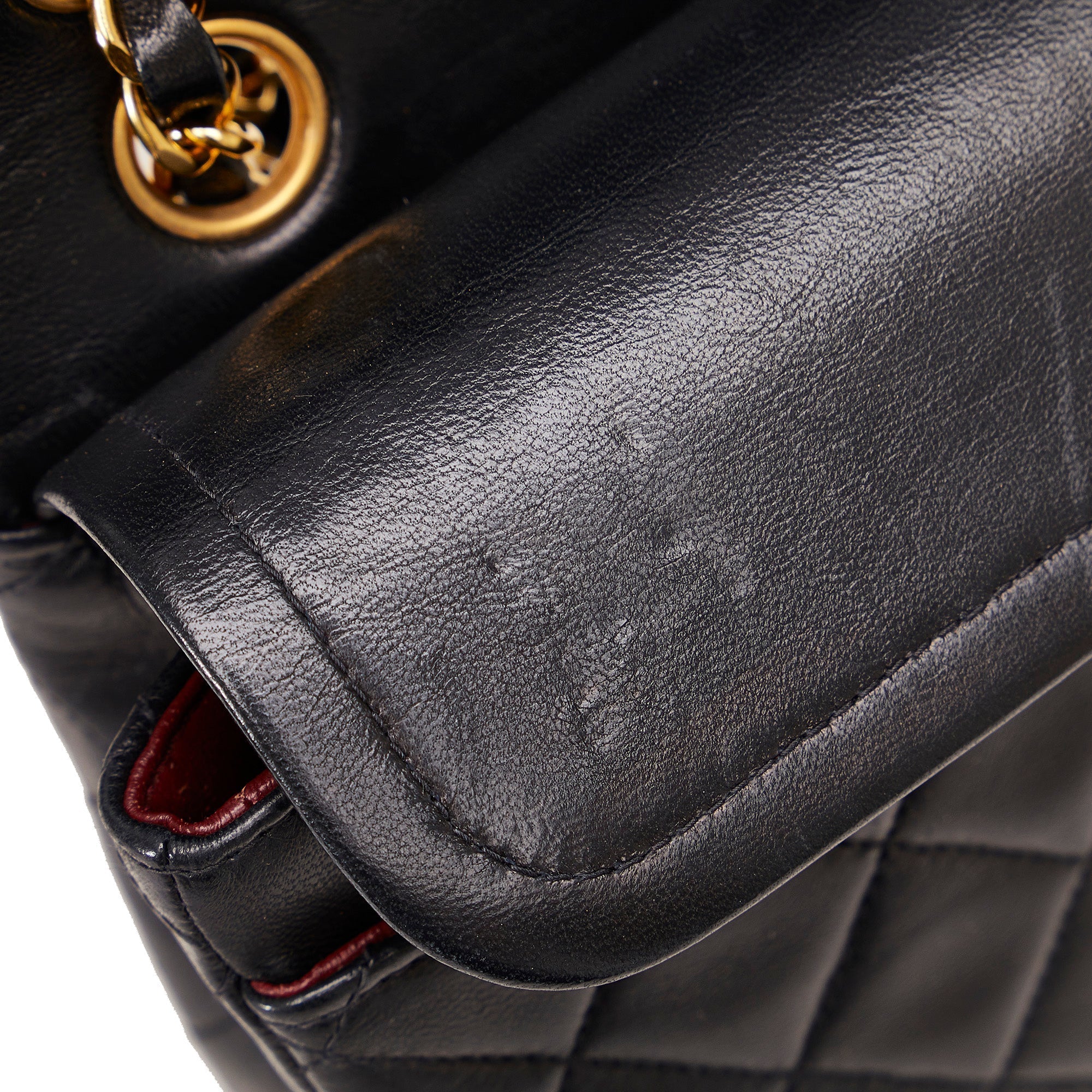 CHANEL Small Classic Lambskin Double Flap Shoulder Bag