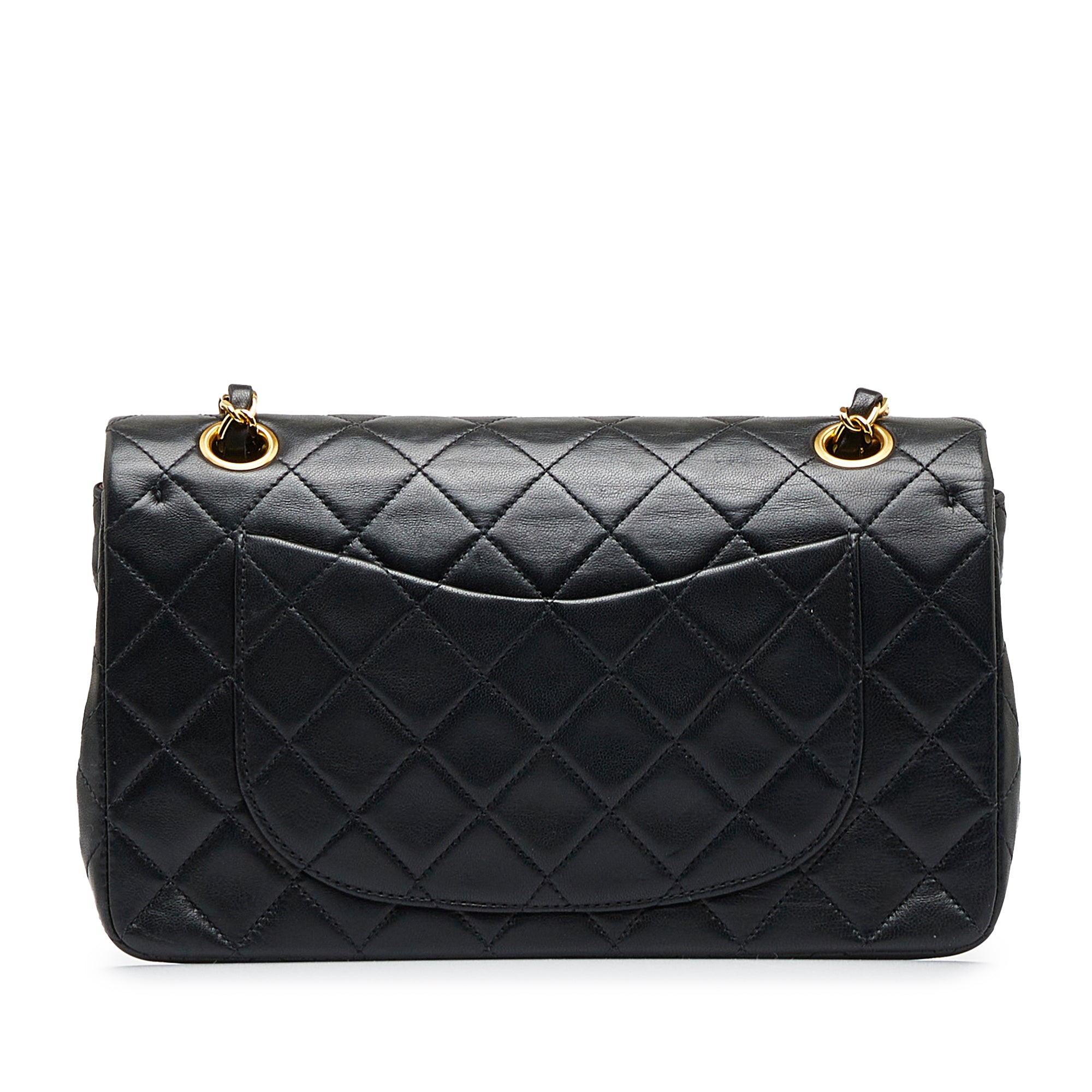 CHANEL Small Classic Lambskin Double Flap Shoulder Bag