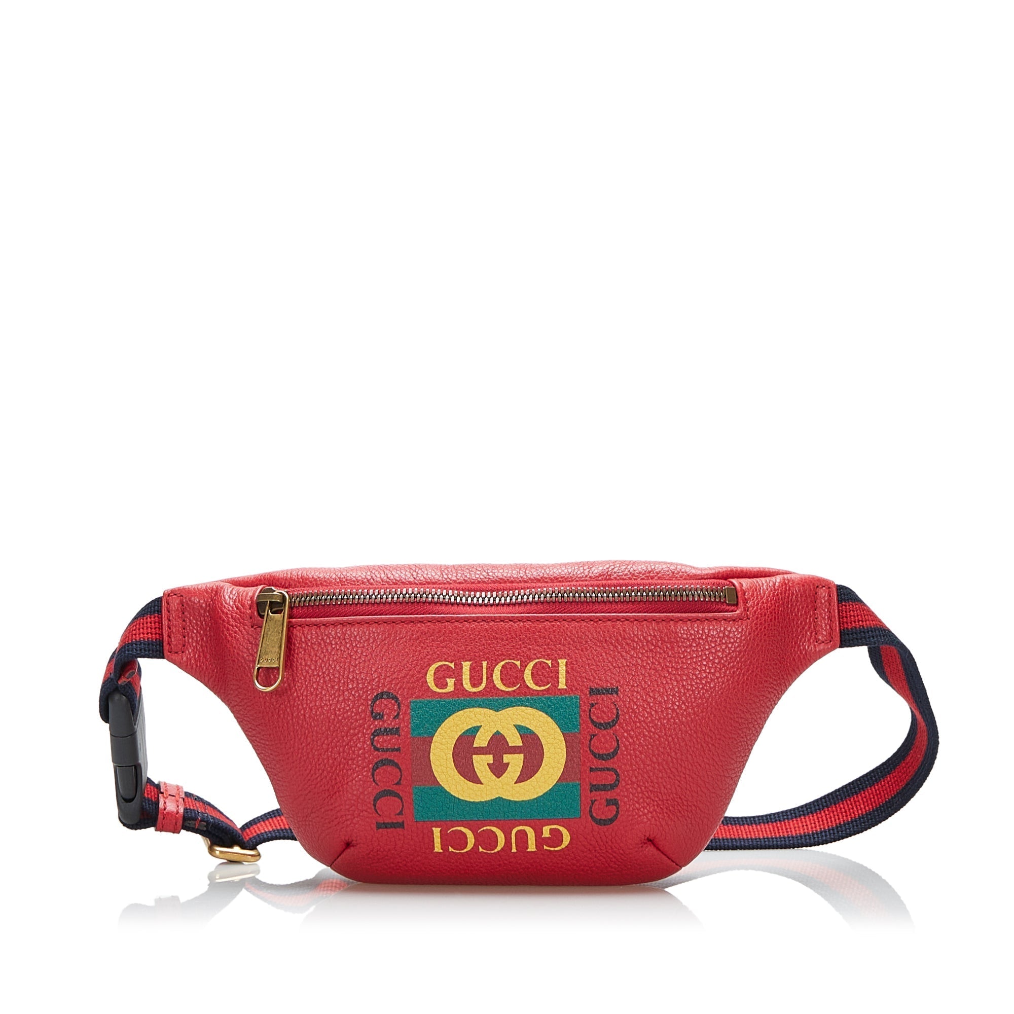 Gucci Logo Belt Bag Red