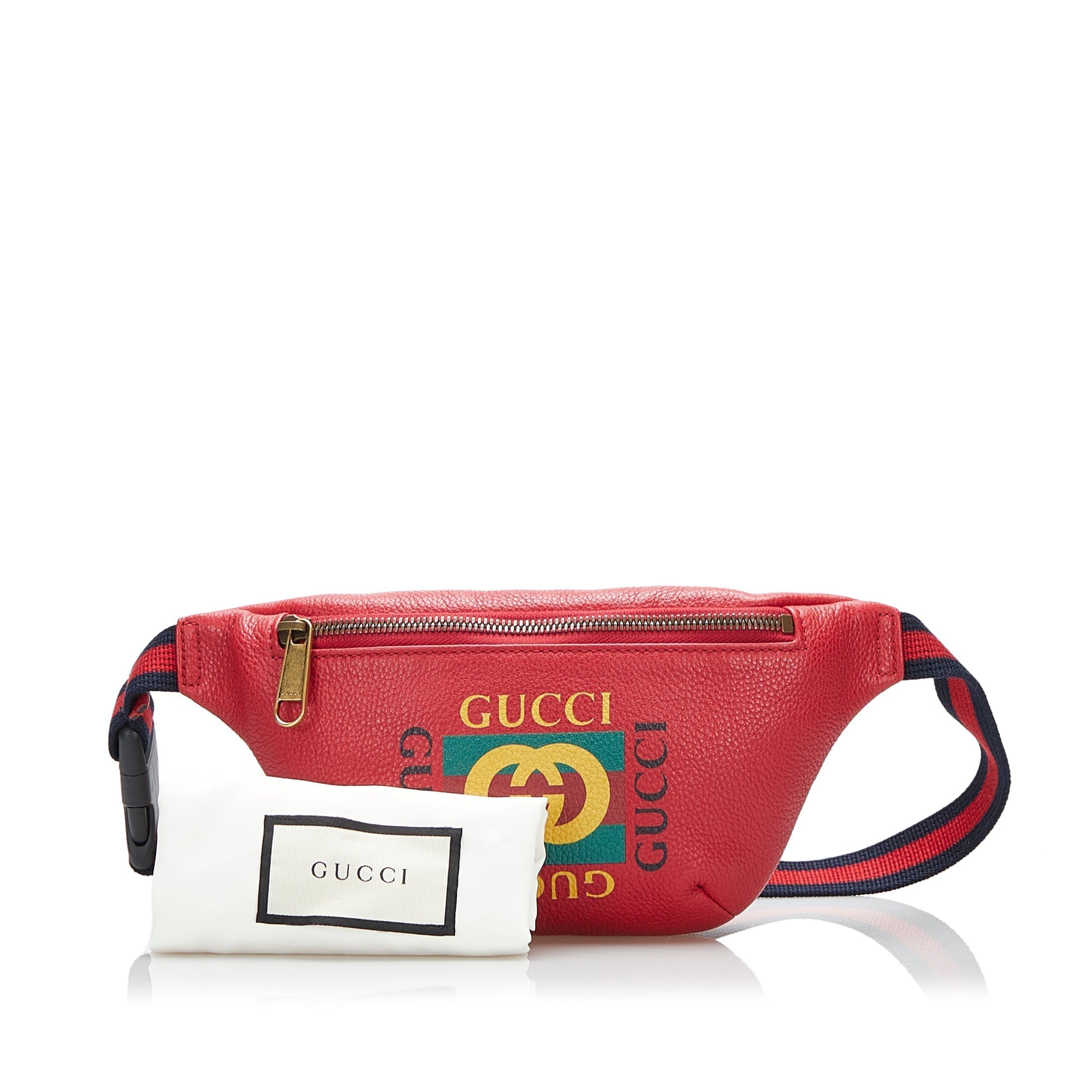 Gucci Logo Belt Bag Red
