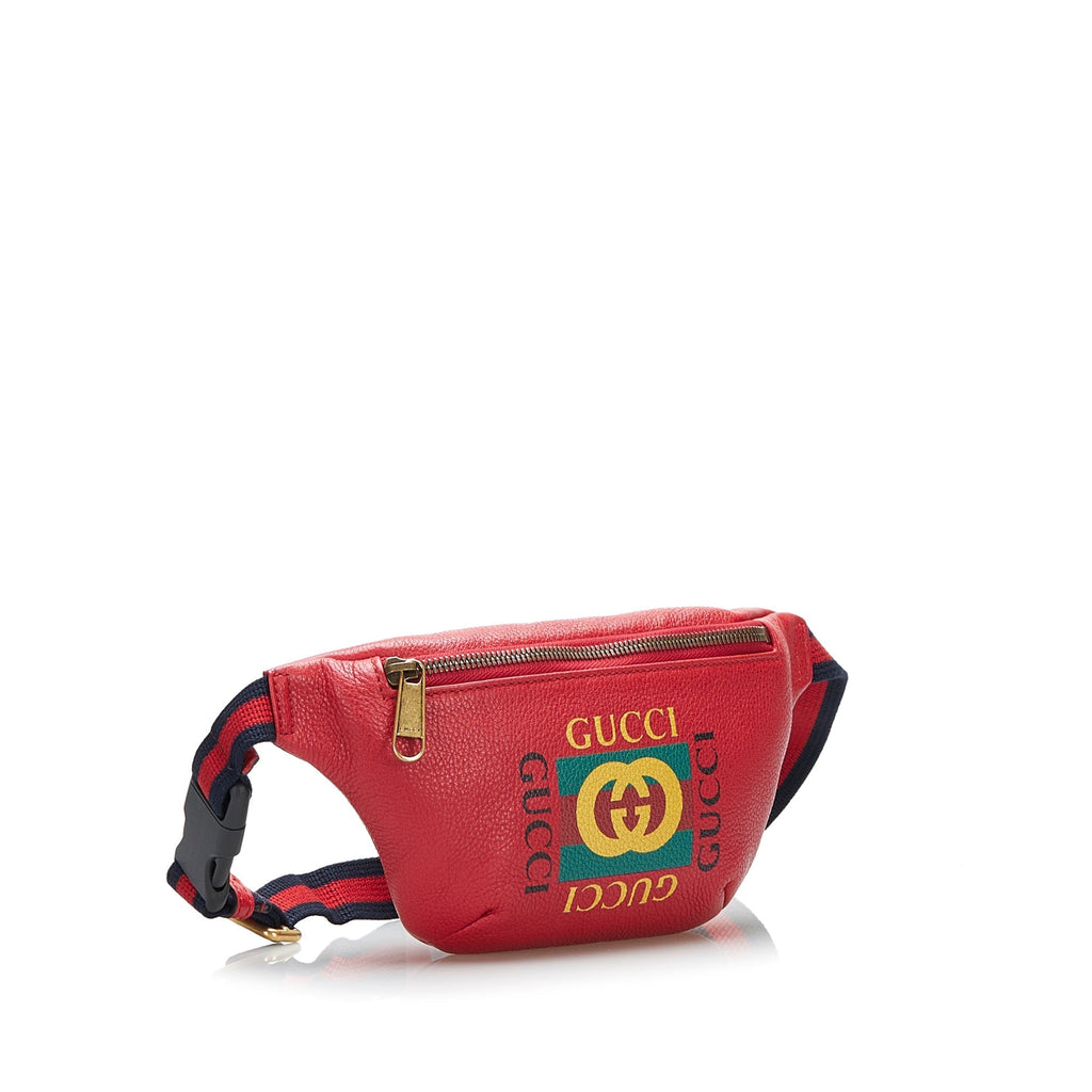 Gucci Logo Belt Bag Red