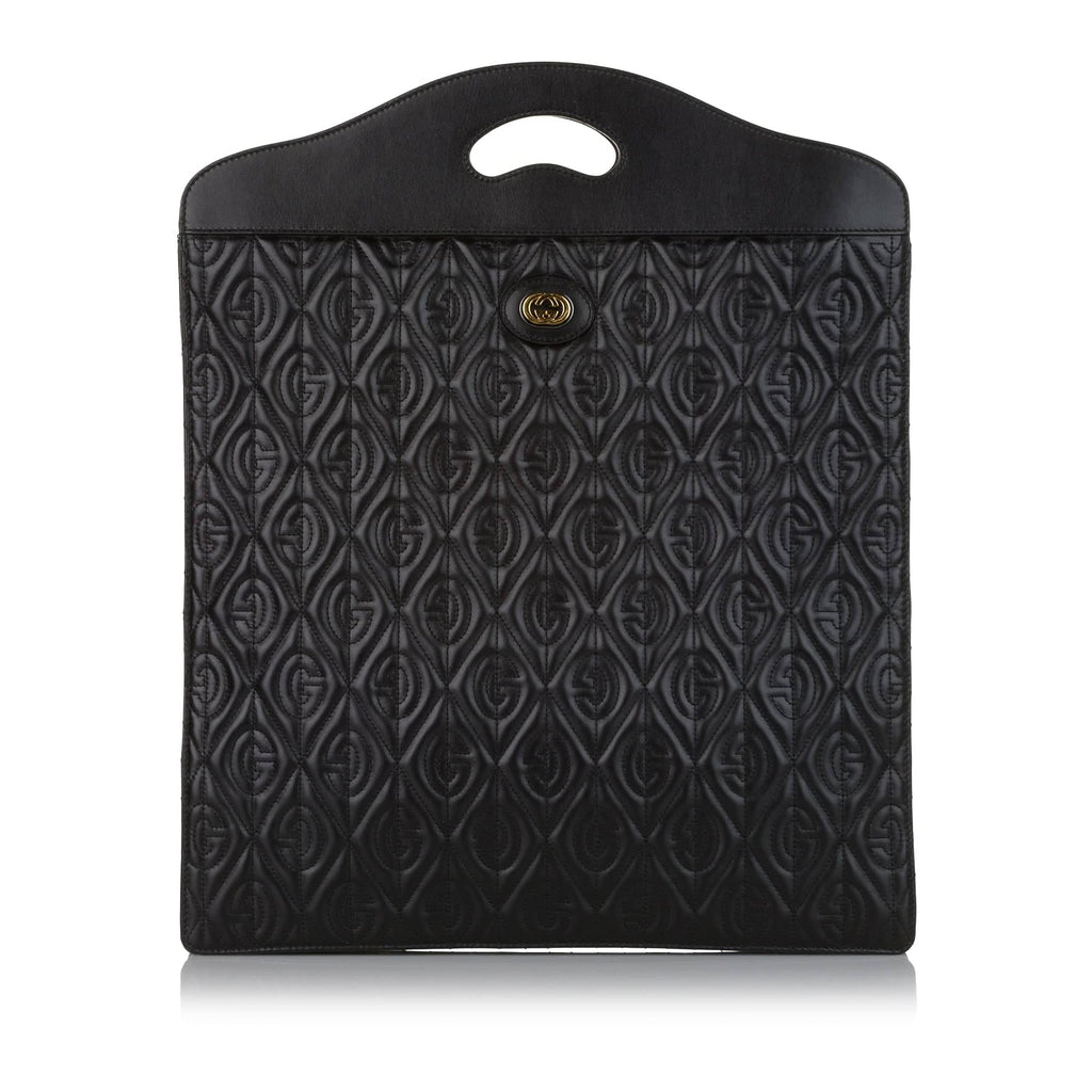 SALE Gucci Morpheus Handbag Black Embroidered Leather
