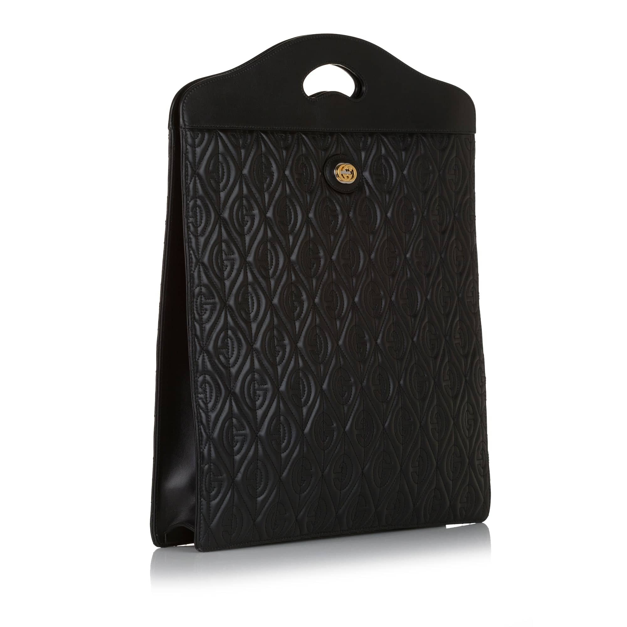 SALE Gucci Morpheus Handbag Black Embroidered Leather
