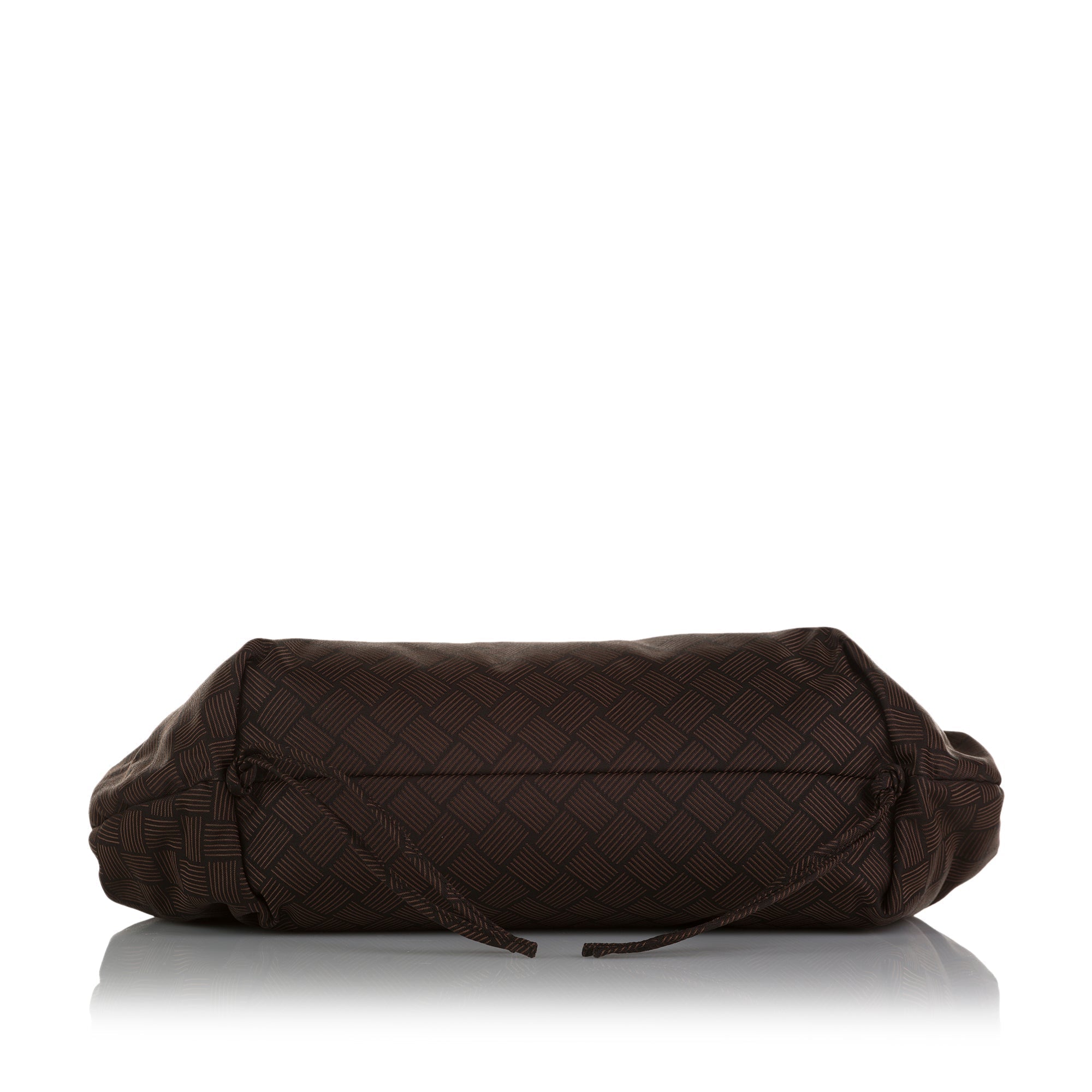 Bottega Veneta Point Brown Intrecciato Effect Canvas
