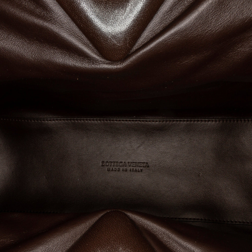 Bottega Veneta Point Brown Intrecciato Effect Canvas