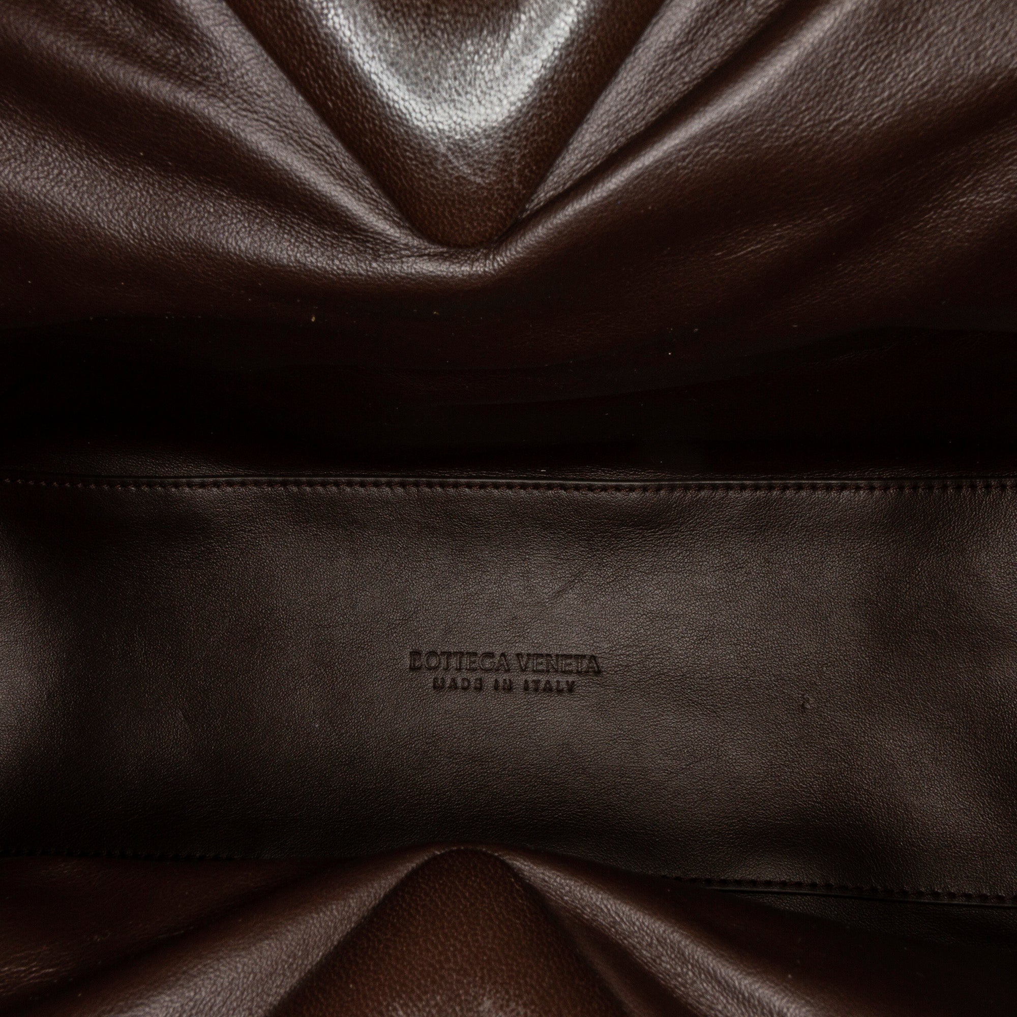 Bottega Veneta Point Brown Intrecciato Effect Canvas