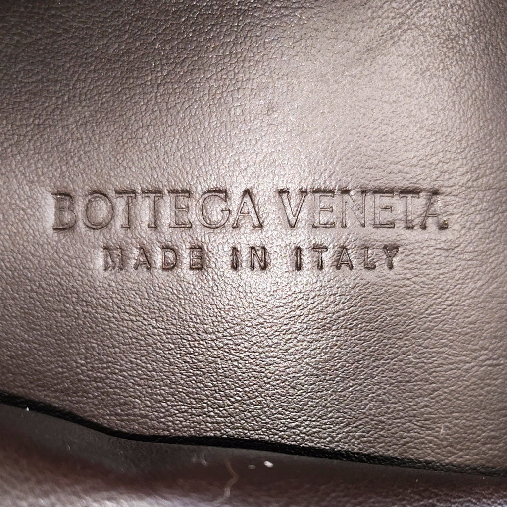 Bottega Veneta Point Brown Intrecciato Effect Canvas