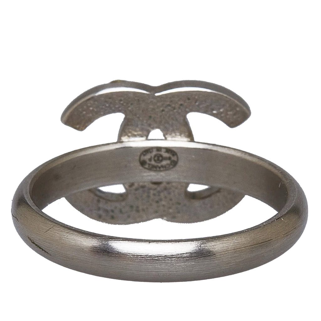 CHANEL CC Rhinestone Ring Costume Ring