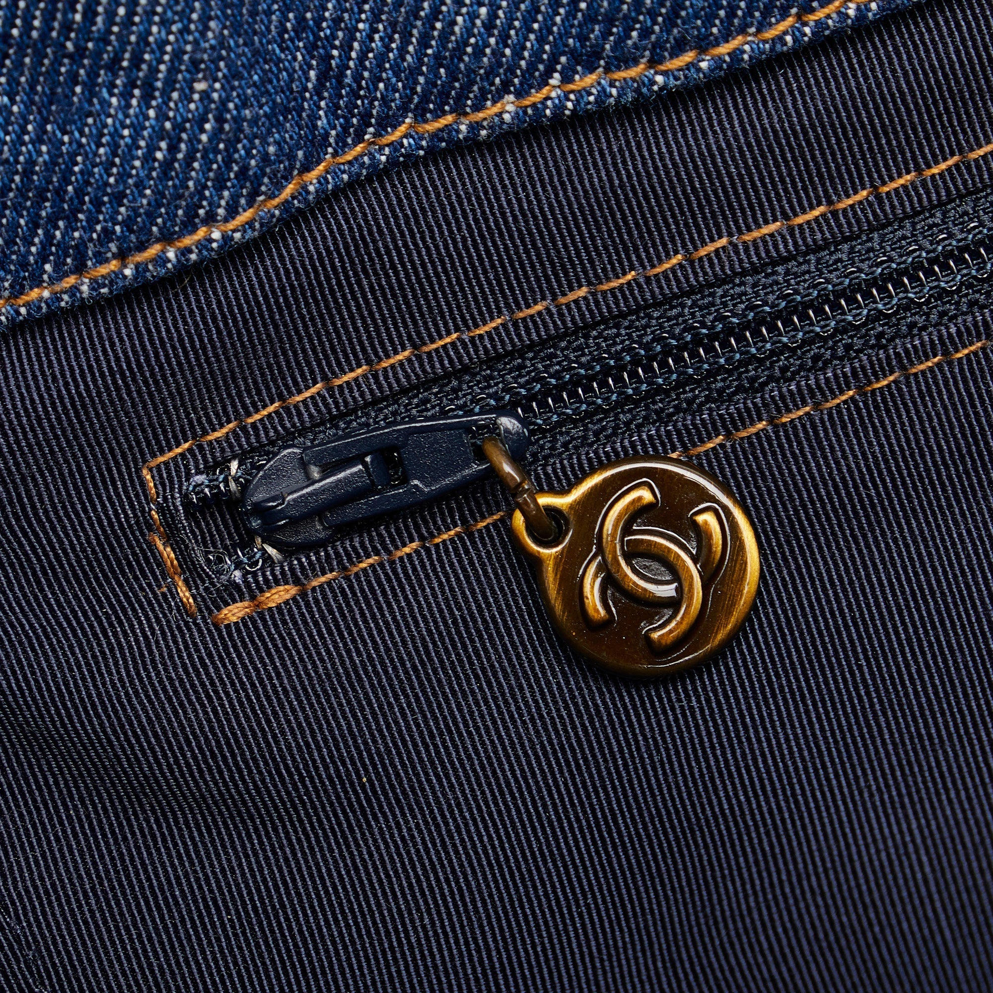 CHANEL CC Denim Tote Bag