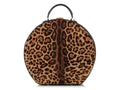Saint Laurent Large Leopard Print Calf Hair Mica Hat Box Bag