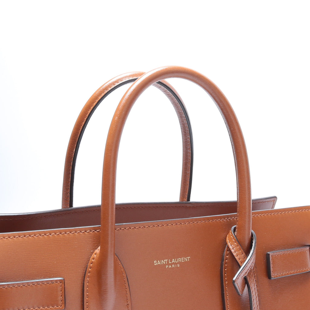 SAINT LAURENT Baby Sac de Jour- Dark Brown 'Brick'