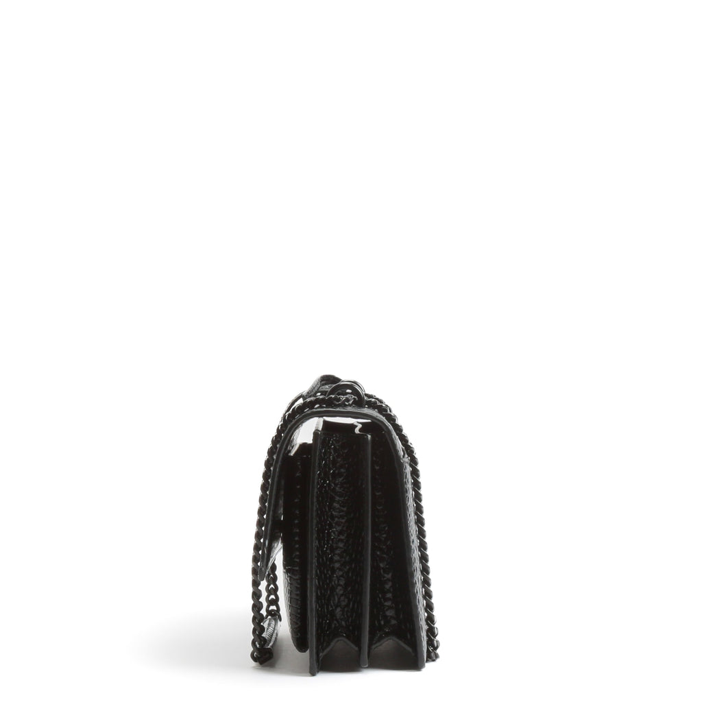 SAINT LAURENT Sunset Medium Black Croc