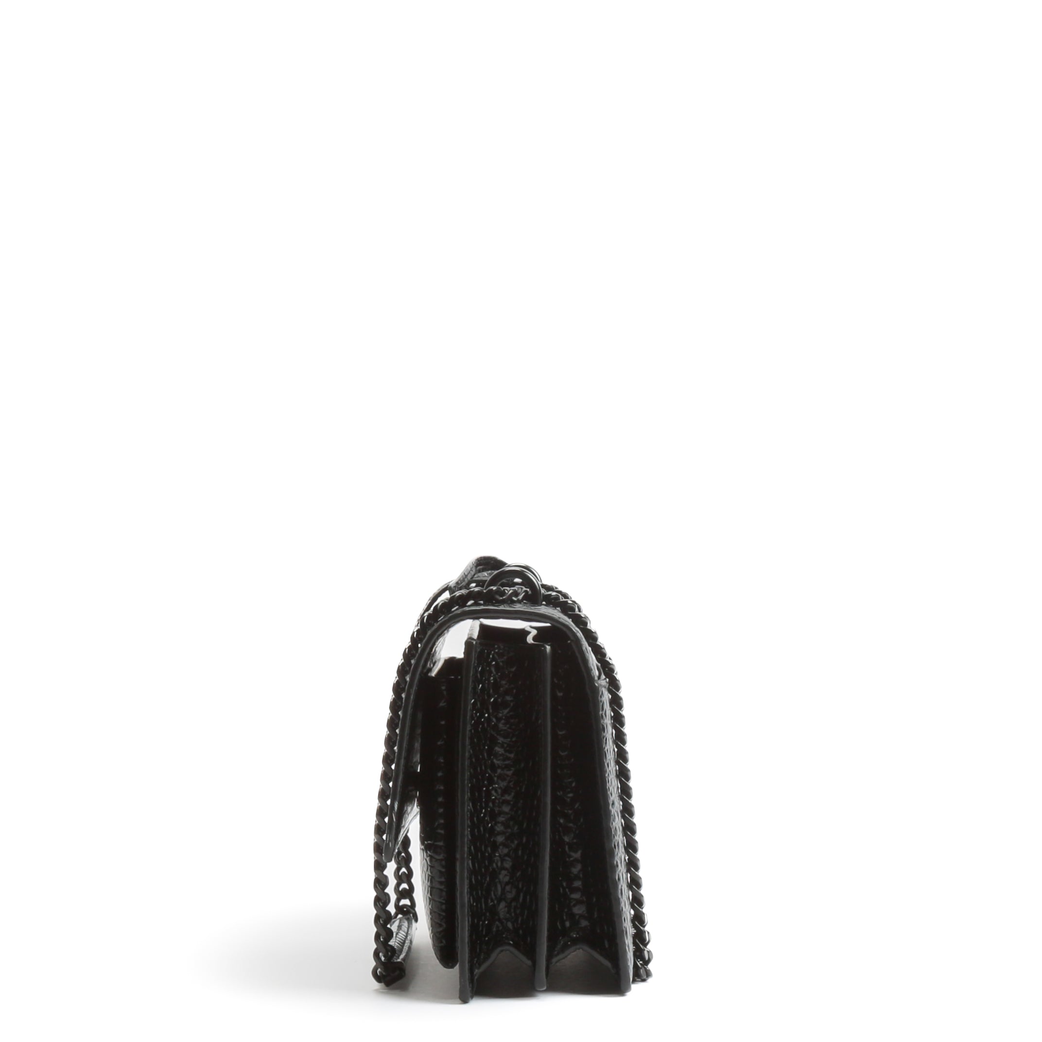 SAINT LAURENT Sunset Medium Black Croc