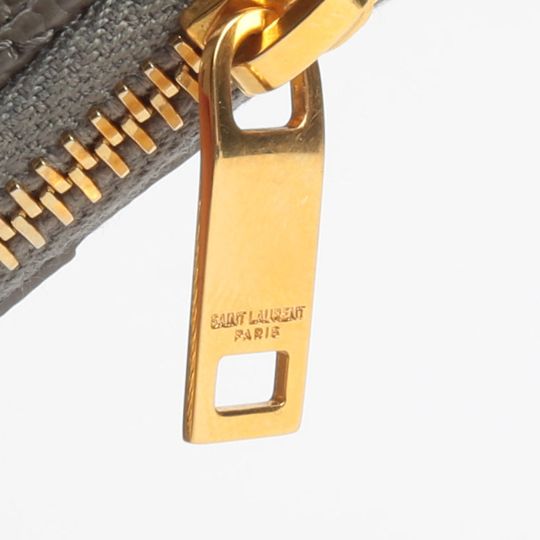 SAINT LAURENT Card Holder/Coin Purse- Grey