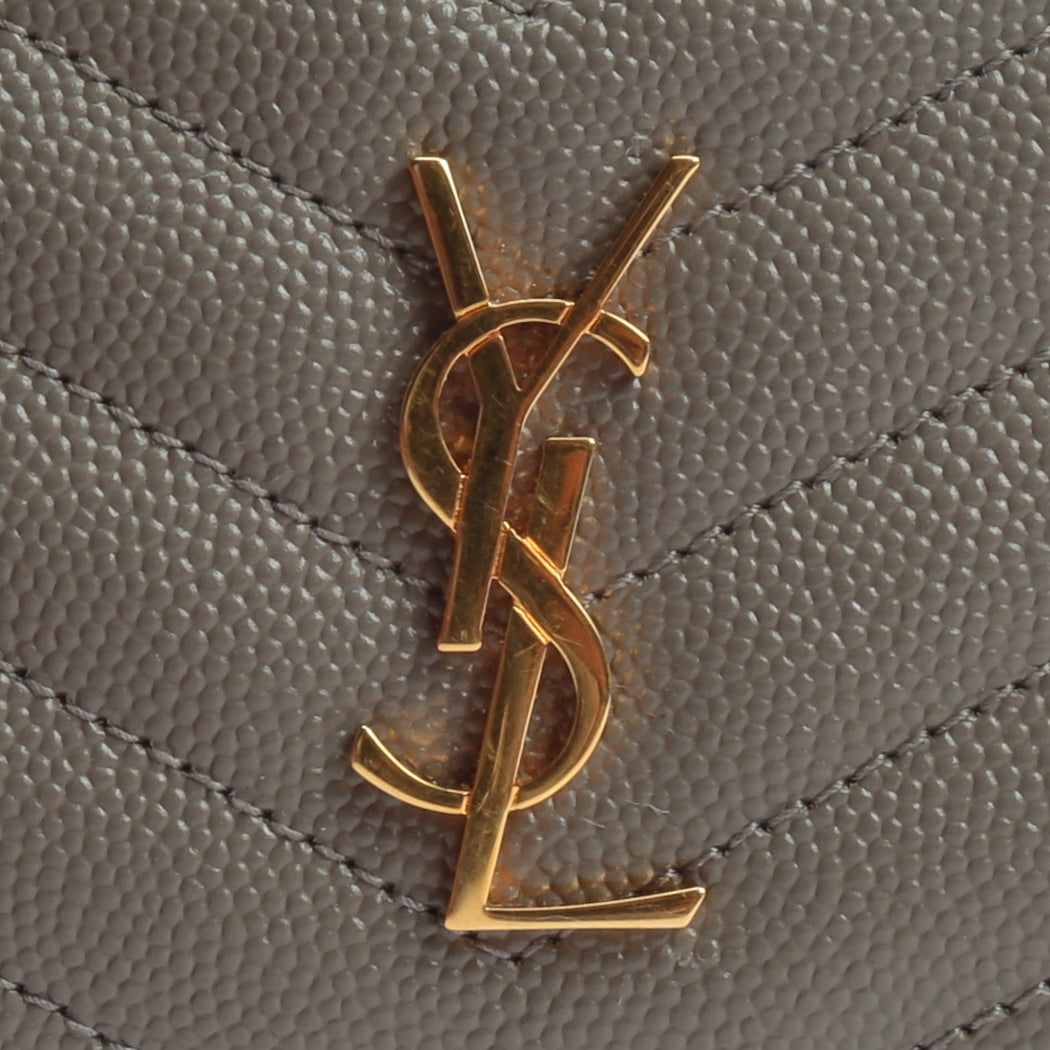 SAINT LAURENT Card Holder/Coin Purse- Grey