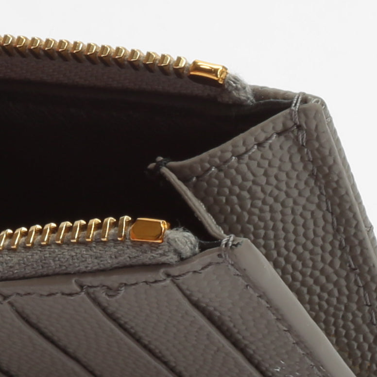 SAINT LAURENT Card Holder/Coin Purse- Grey
