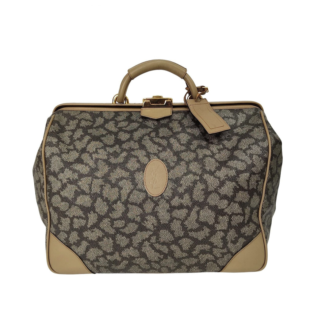 SAINT LAURENT vintage travel bag with Giraffe motif