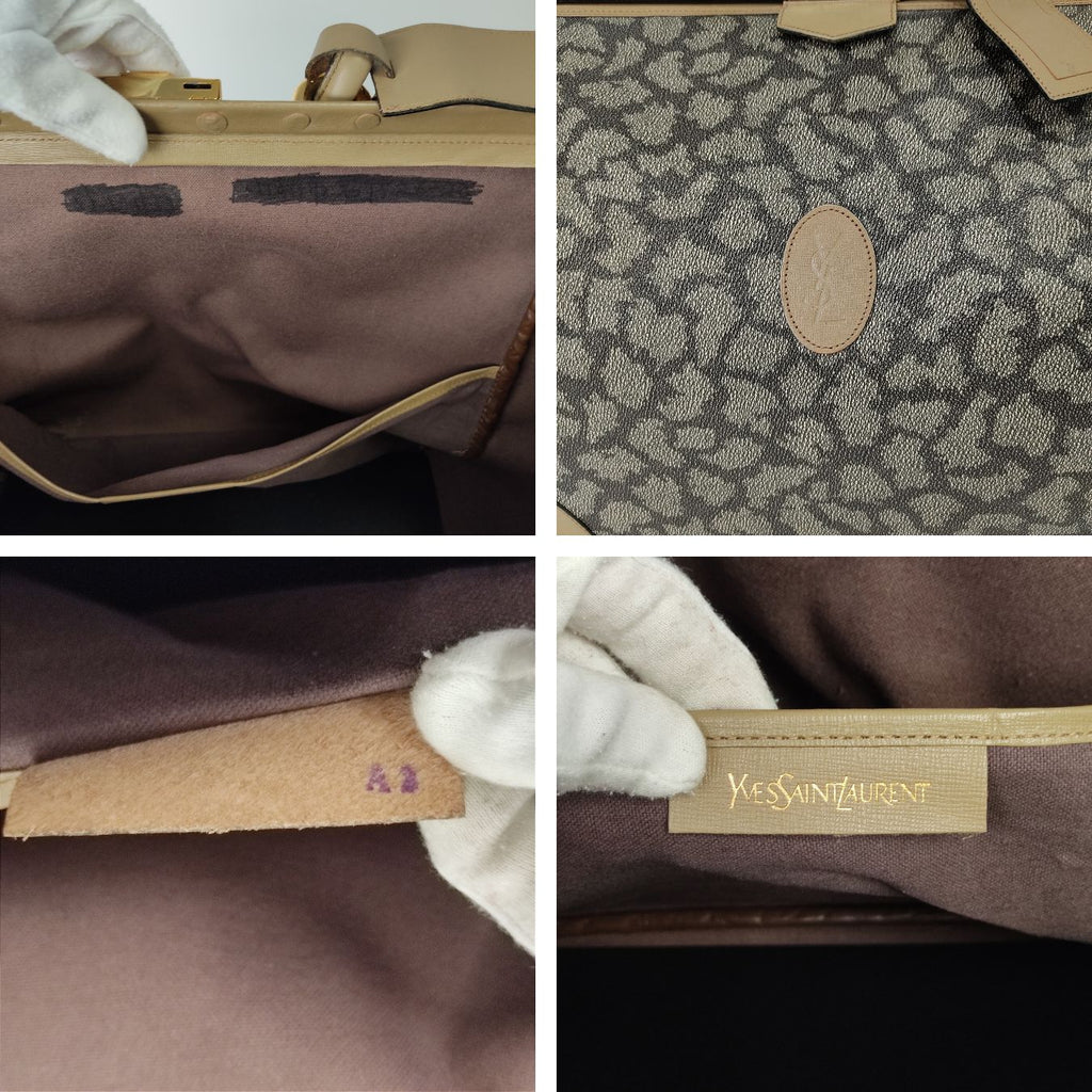SAINT LAURENT vintage travel bag with Giraffe motif