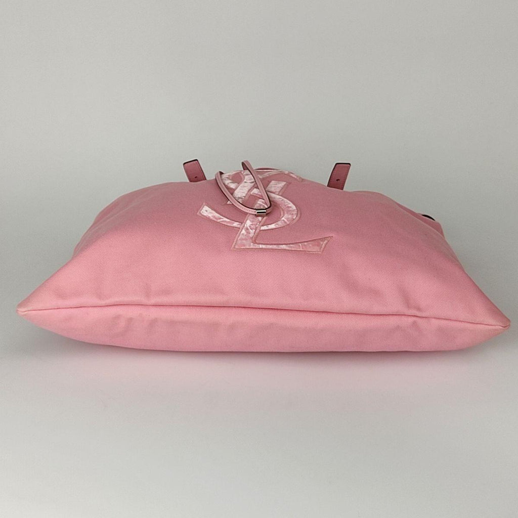 SAINT LAURENT canvas shopper bag