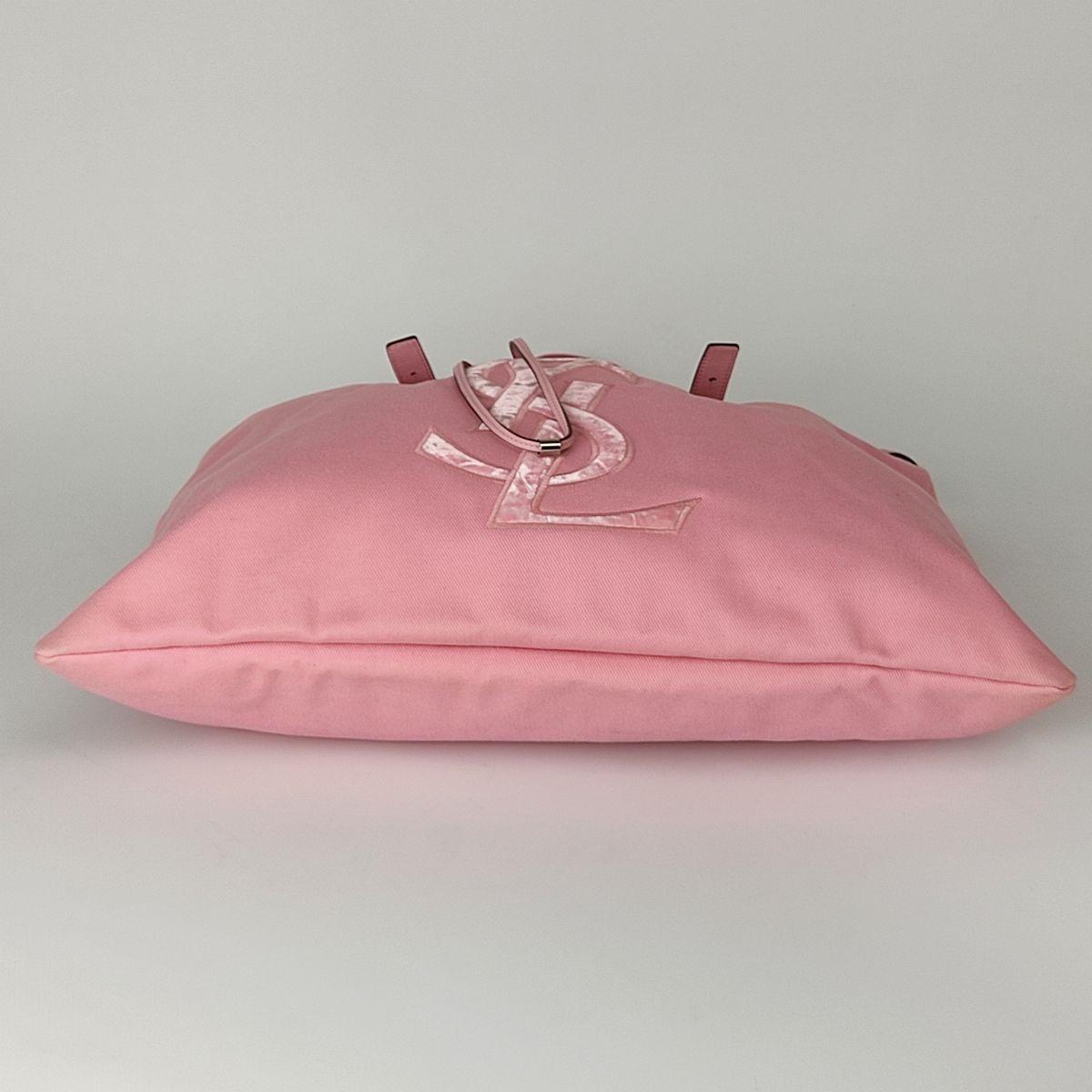SAINT LAURENT canvas shopper bag