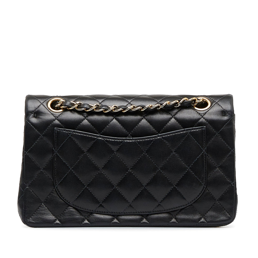 CHANEL Small Classic Lambskin Leather Double Flap Bag