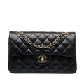 CHANEL Small Classic Lambskin Leather Double Flap Bag