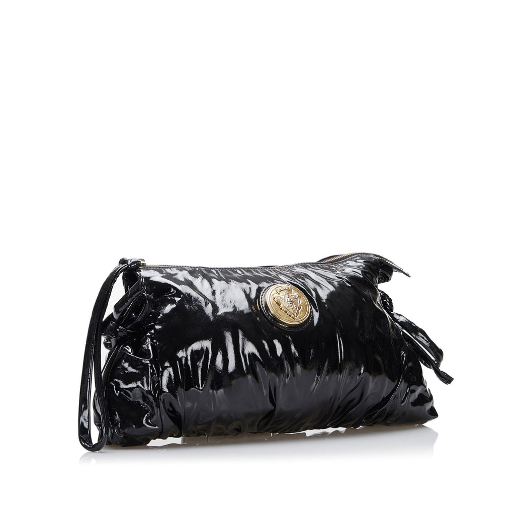 Gucci Hysteria Clutch Large Black Patent