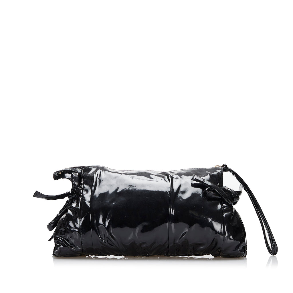 Gucci Hysteria Clutch Large Black Patent