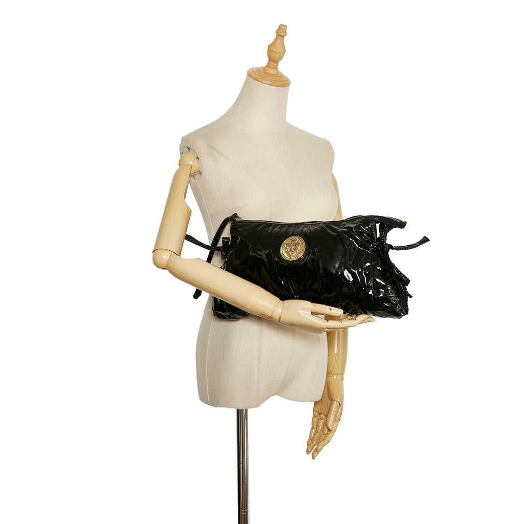 Gucci Hysteria Clutch Large Black Patent