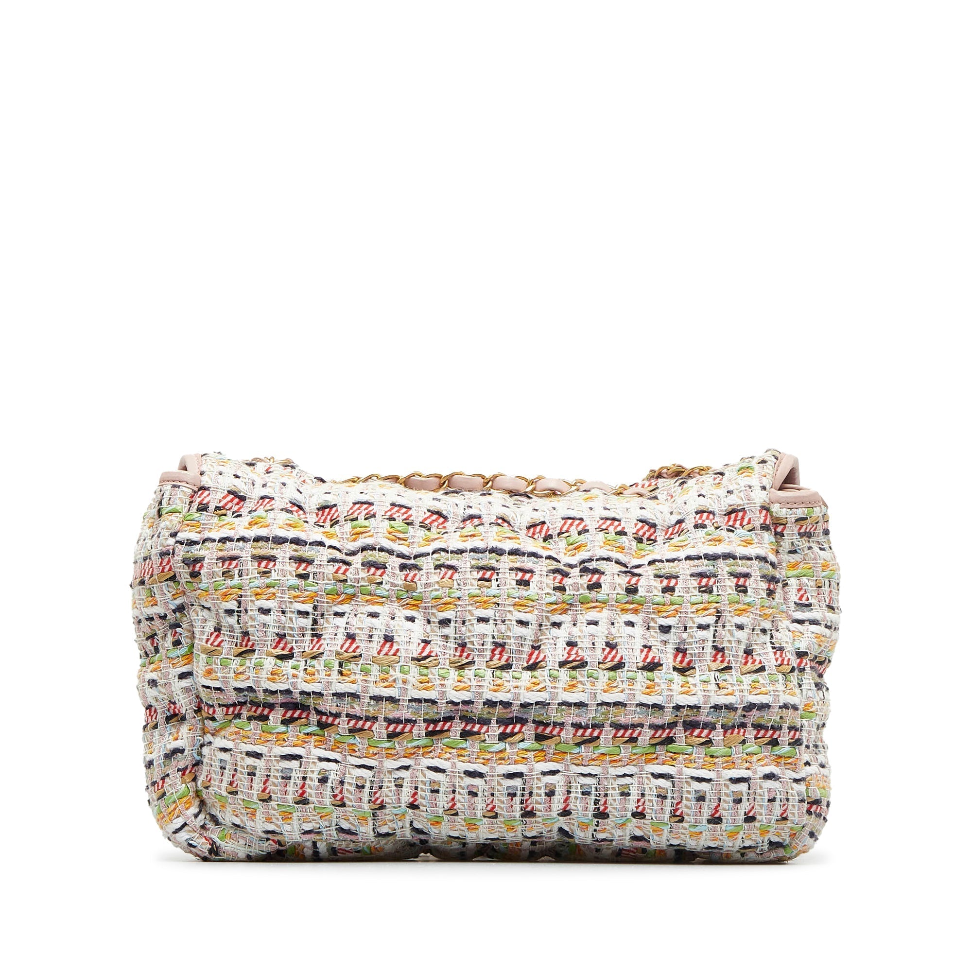CHANEL Jumbo Tweed Chesterfield Single Flap Shoulder Bag