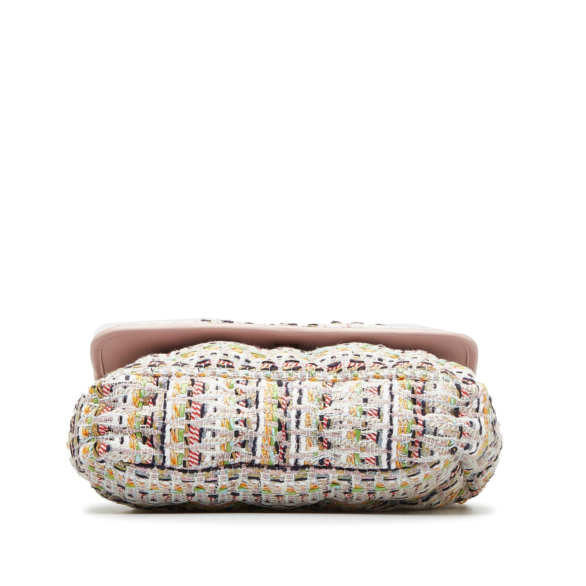 CHANEL Jumbo Tweed Chesterfield Single Flap Shoulder Bag