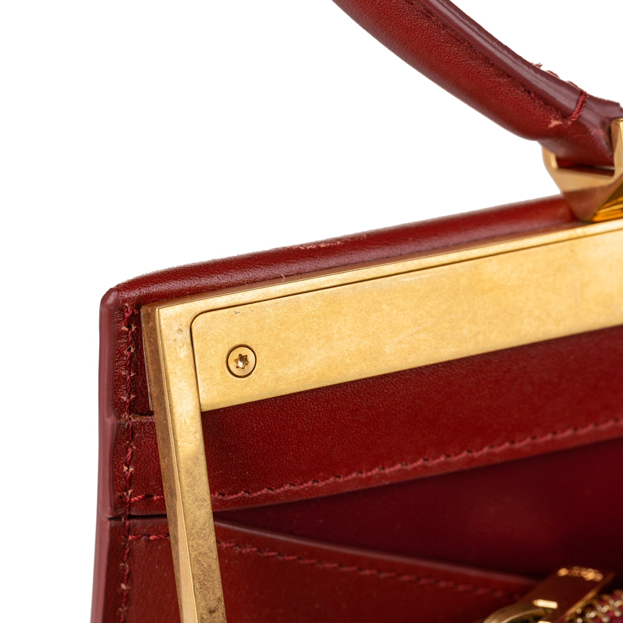 Gucci Clasp Handbag Brown