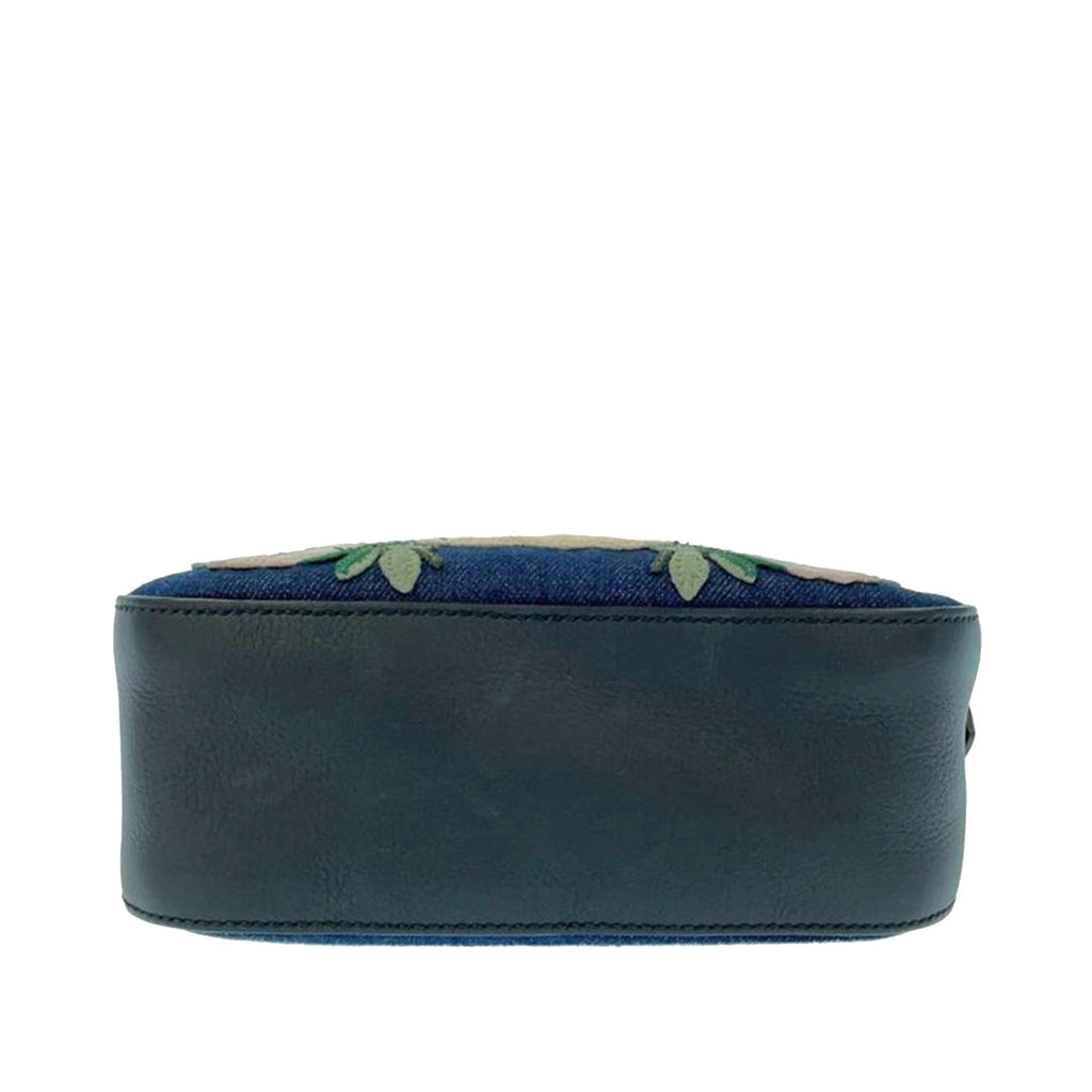 Gucci Flower Tiger Camera Bag Blue Denim Canvas