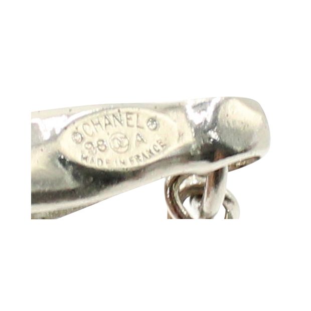 CHANEL Vintage Silver Tone Chocker With "Cc"