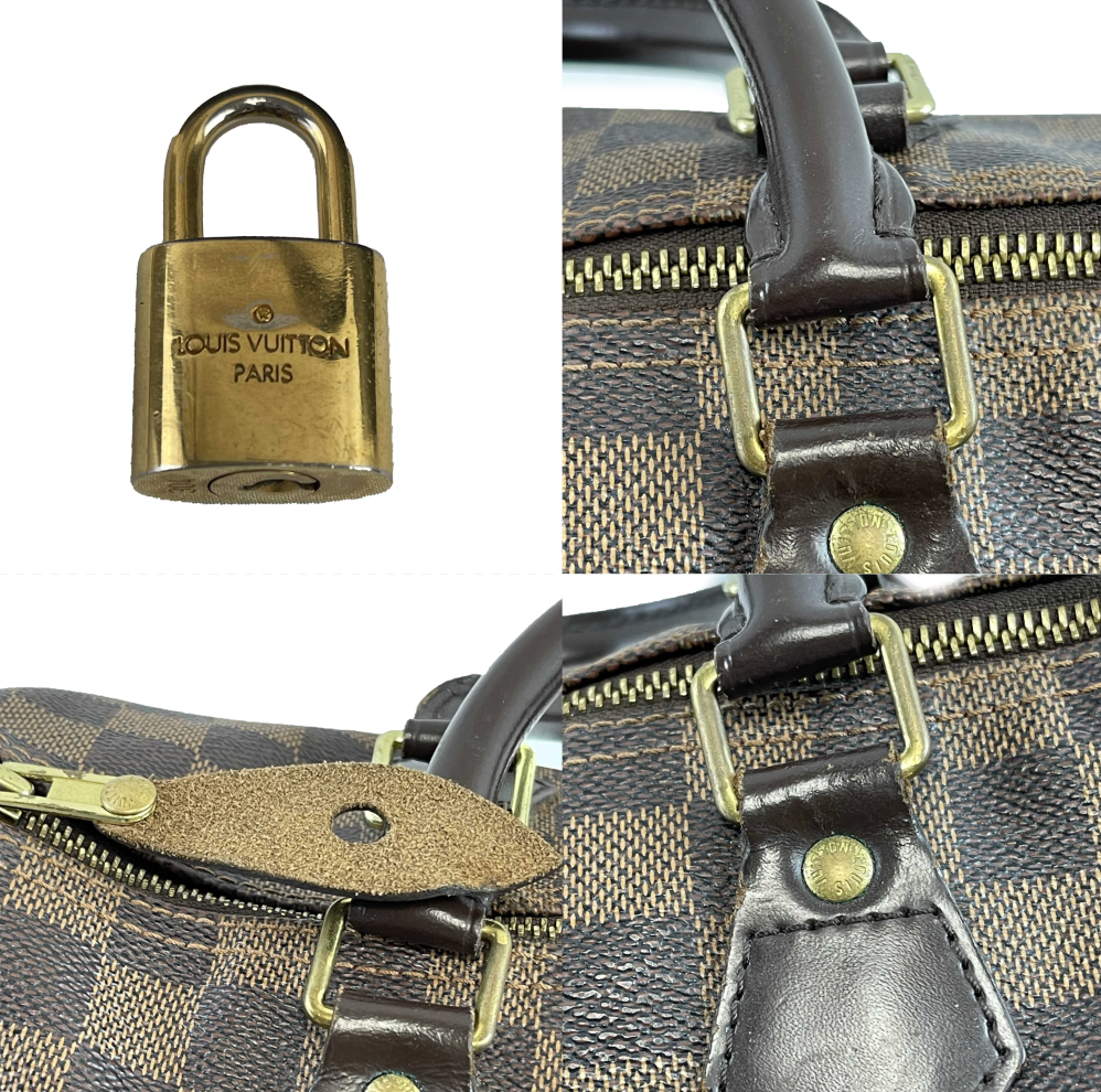 LOUIS VUITTON Speedy 30 2013 Damier Ebene Brown Handbag