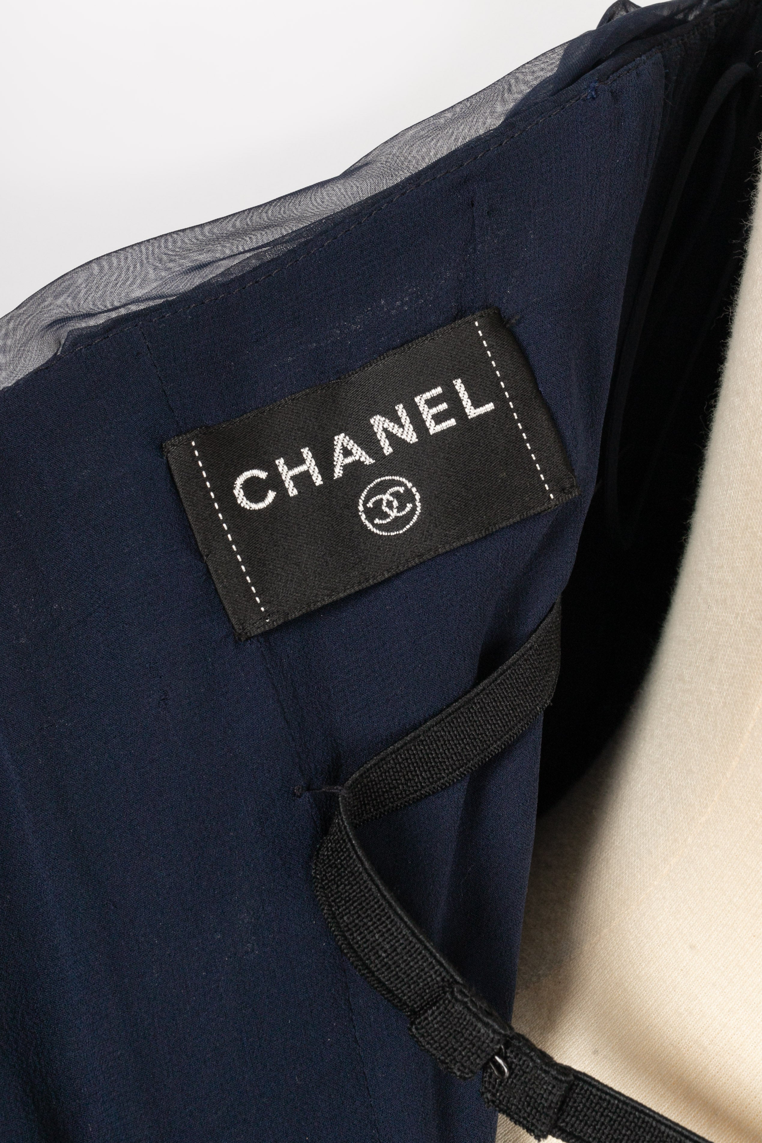 Robe bustier bleue Chanel