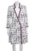 Chanel Spring 2020 Multi Logo Tweed Coat SZ 36