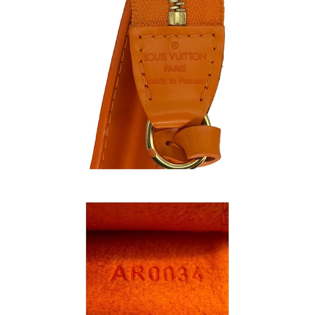 Louis Vuitton Vintage Orange Epi Pochette Accessories