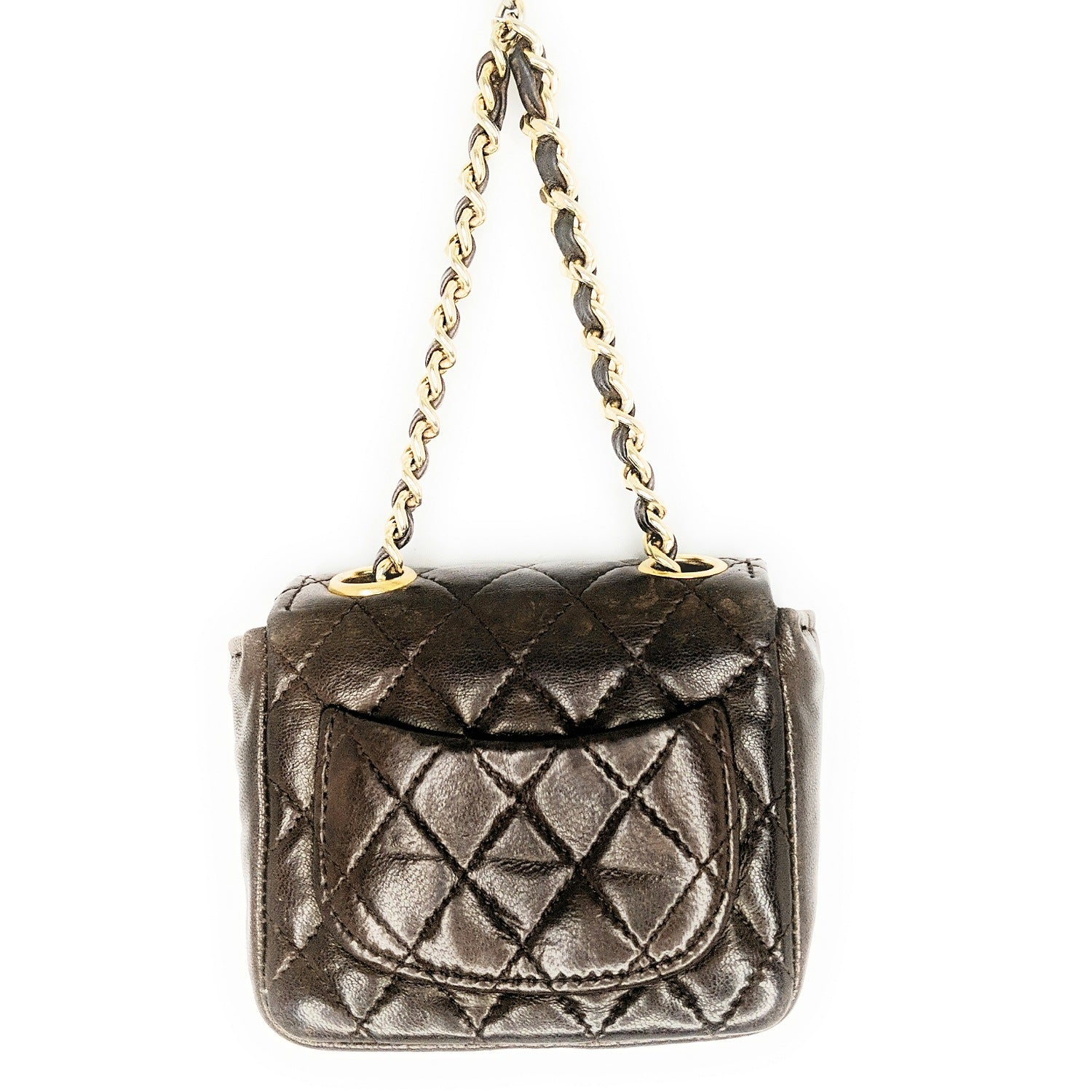 Chanel bag Vintage Brown Quilted Micro Belt Bag