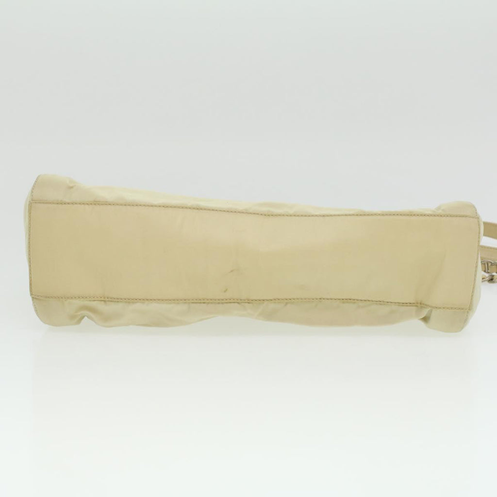 PRADA Chain Shoulder Bag Nylon Beige  ac1622